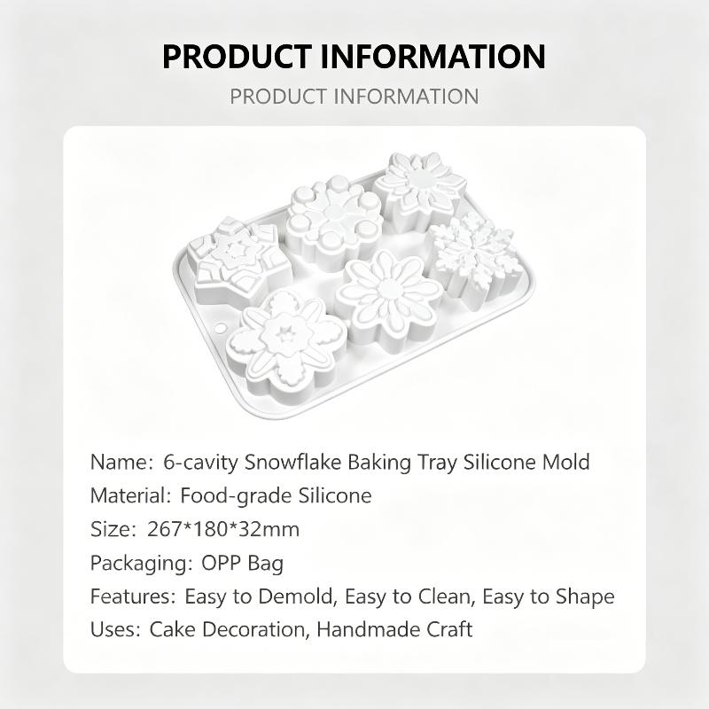 6 Cavity Snowflake Silicone Scent Candle Mold Relief Flower Petal Design Diy Gypsum Resin Mold Handmade Christmas Decor Souvenir 1PC
6 Cavity Snowflake Silicone Scent Candle Mold Relief Flower Petal Design Diy Gypsum Resin Mold Handmade Christmas Decor Souvenir 1PC