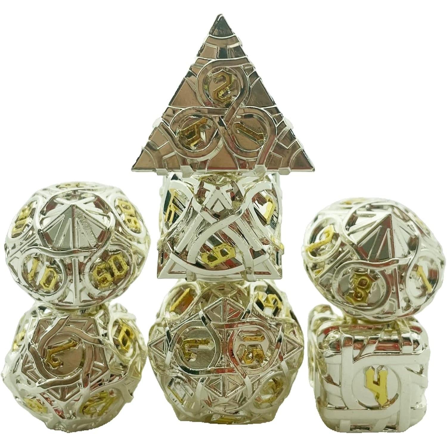 Настольная РПГ Металлический многогранник Группа игральных костей Группа игральных костей DND из Dungeons and Dragons золотой/серебряный
Настольная РПГ Металлический многогранник Группа игральных костей Группа игральных костей DND из Dungeons and Dragons золотой/серебряный