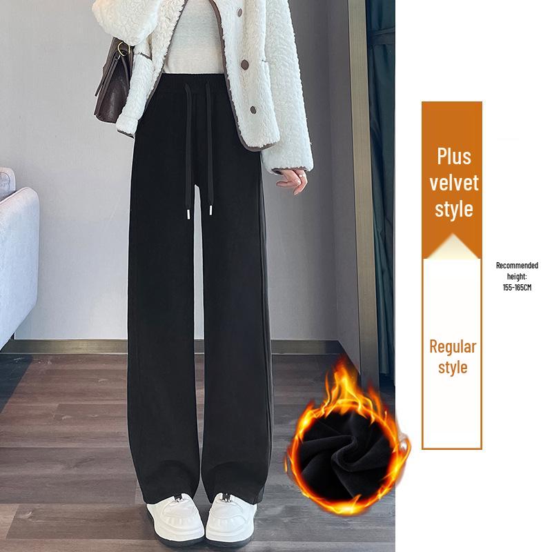 Women s Fleece-Lined Lambswool Wide-Leg Pants - Petite, Thickened for Spring, Autumn & Winter, Straight Leg, Casual Sports Style. Small
Women s Fleece-Lined Lambswool Wide-Leg Pants - Petite, Thickened for Spring, Autumn & Winter, Straight Leg, Casual Sports Style. Small