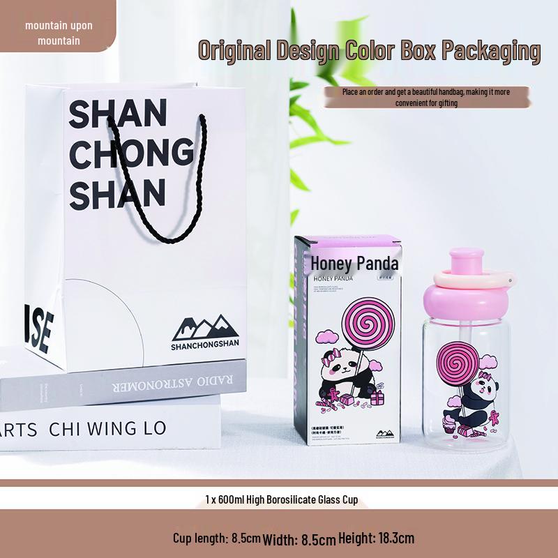 Honey Panda Pink Lid Hand-Carry Glass Cup
Honey Panda Pink Lid Hand-Carry Glass Cup