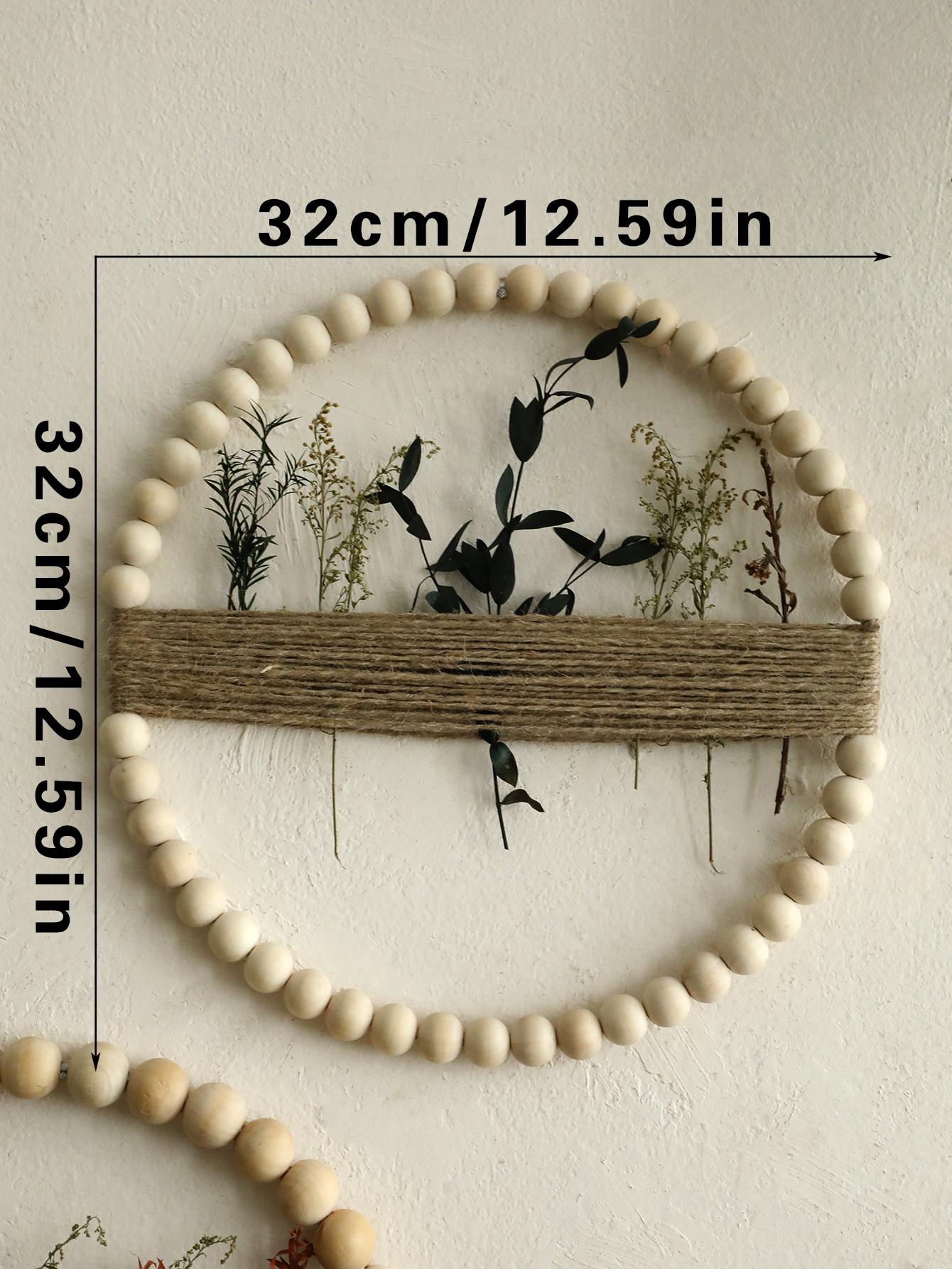 Handmade Wooden Bead and Jute Rope Wall Hanging Boho Rustic Farmhouse Art Wreath Natural Wood Decor (Dried Flowers Not Included)
Handmade Wooden Bead and Jute Rope Wall Hanging Boho Rustic Farmhouse Art Wreath Natural Wood Decor (Dried Flowers Not Included)