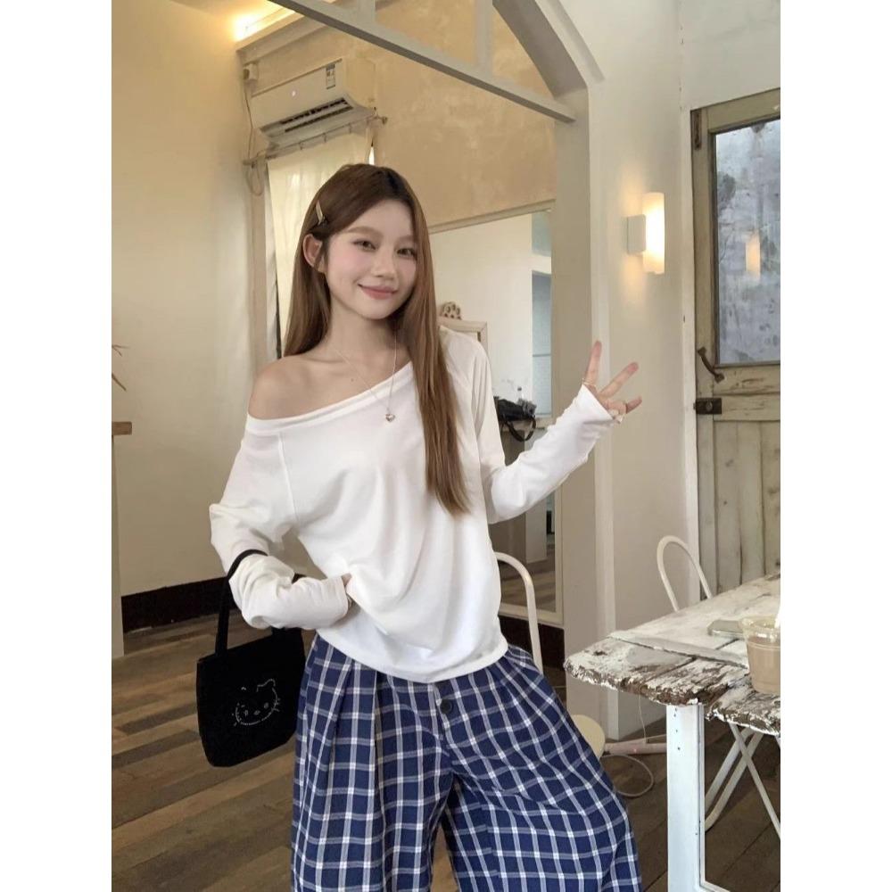 Slanted Off-shoulder Long-sleeved T-shirt for Women s Spring and Autumn Loose Inner Bottoming Shirt Top XL чорний
Slanted Off-shoulder Long-sleeved T-shirt for Women s Spring and Autumn Loose Inner Bottoming Shirt Top XL чорний