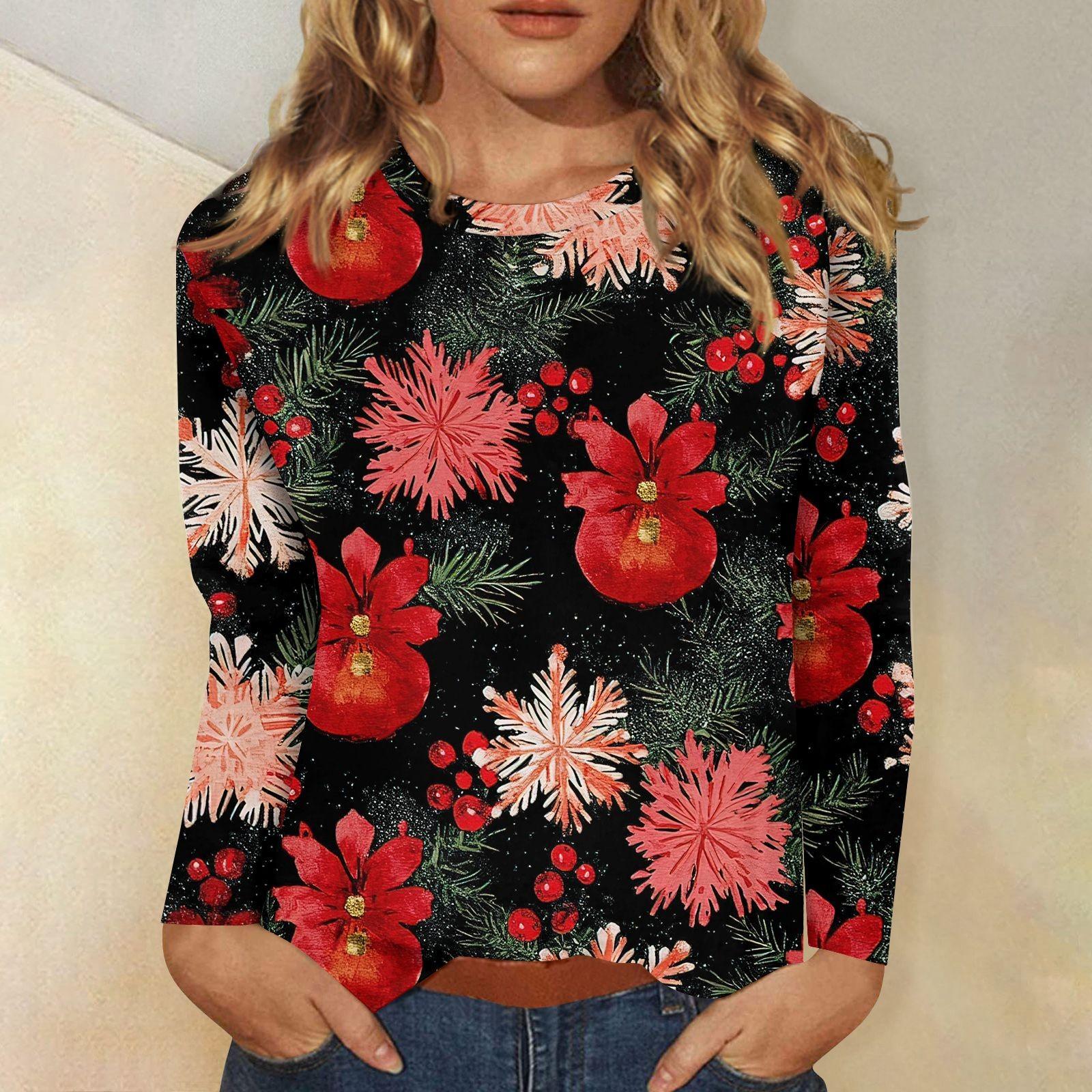 Женская мода повседневный рождественский принт круглый вырез длинный рукав пуловер топ XL арбуз красный
Женская мода повседневный рождественский принт круглый вырез длинный рукав пуловер топ XL арбуз красный