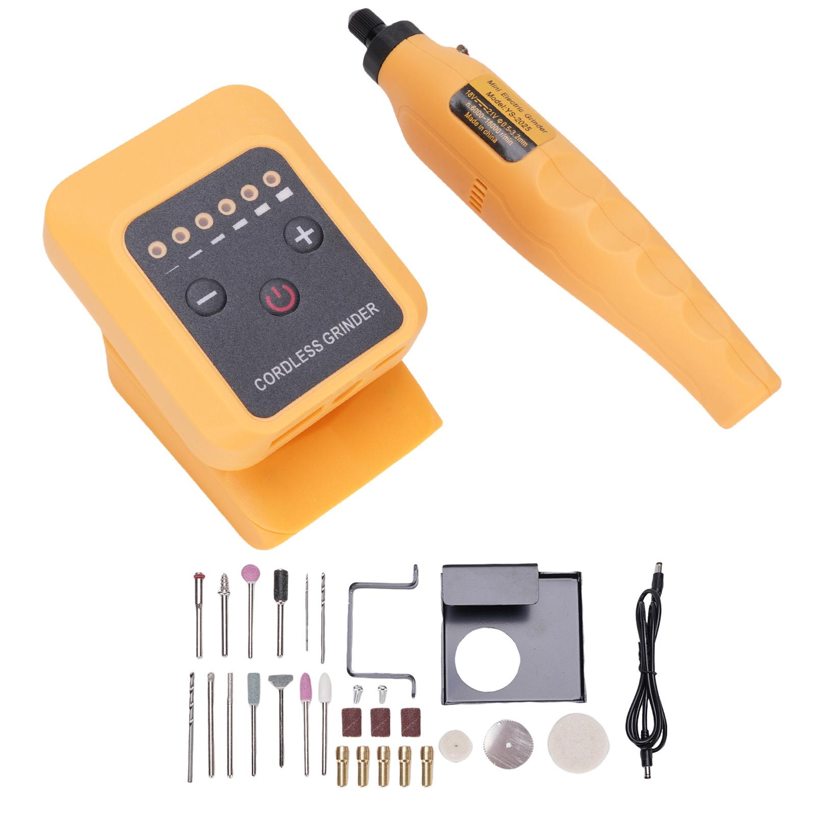 Power Grinder for 20V Lithium Ion Battery 6 Speed Adjustable Electric Grinding Tool for Engraving
Power Grinder for 20V Lithium Ion Battery 6 Speed Adjustable Electric Grinding Tool for Engraving