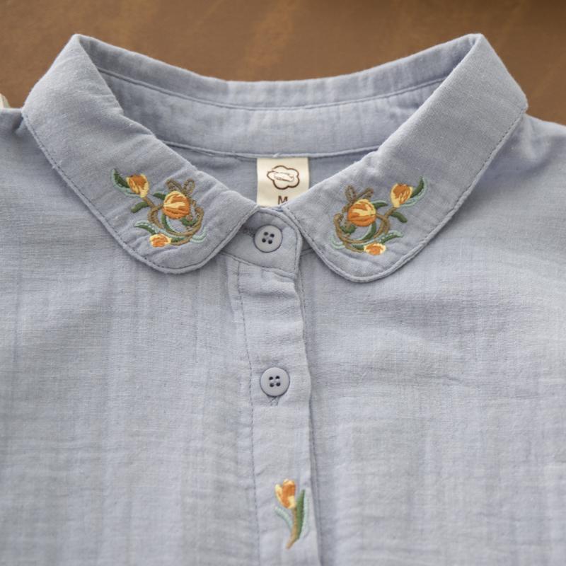 Осенняя двухслойная хлопковая пряжа с длинными рукавами для женщин, свободная художественная универсальная вышитая рубашка из чистого хлопка, блузки и рубашки XL синий
Осенняя двухслойная хлопковая пряжа с длинными рукавами для женщин, свободная художественная универсальная вышитая рубашка из чистого хлопка, блузки и рубашки XL синий