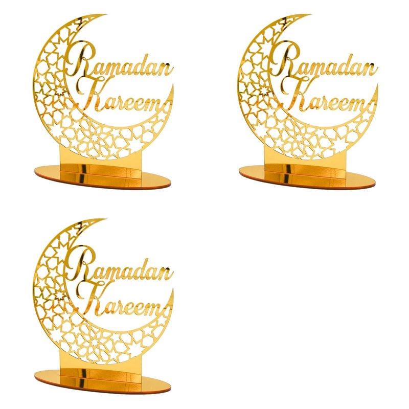 3Pcs Acrylic Eid Mubarak Table Decoration, Ramadan Moon Night Light, Ramadan Mubarak Decoration, Moon Star Ramadan
3Pcs Acrylic Eid Mubarak Table Decoration, Ramadan Moon Night Light, Ramadan Mubarak Decoration, Moon Star Ramadan