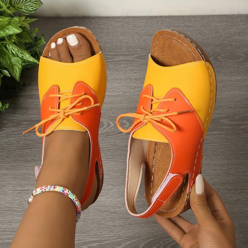 Color-blocked Large-sized Sandals Women s Thick-soled Shoes Wedge Heels Lace-up Velcro Beach Flip-flops 43 білий/червоний
Color-blocked Large-sized Sandals Women s Thick-soled Shoes Wedge Heels Lace-up Velcro Beach Flip-flops 43 білий/червоний