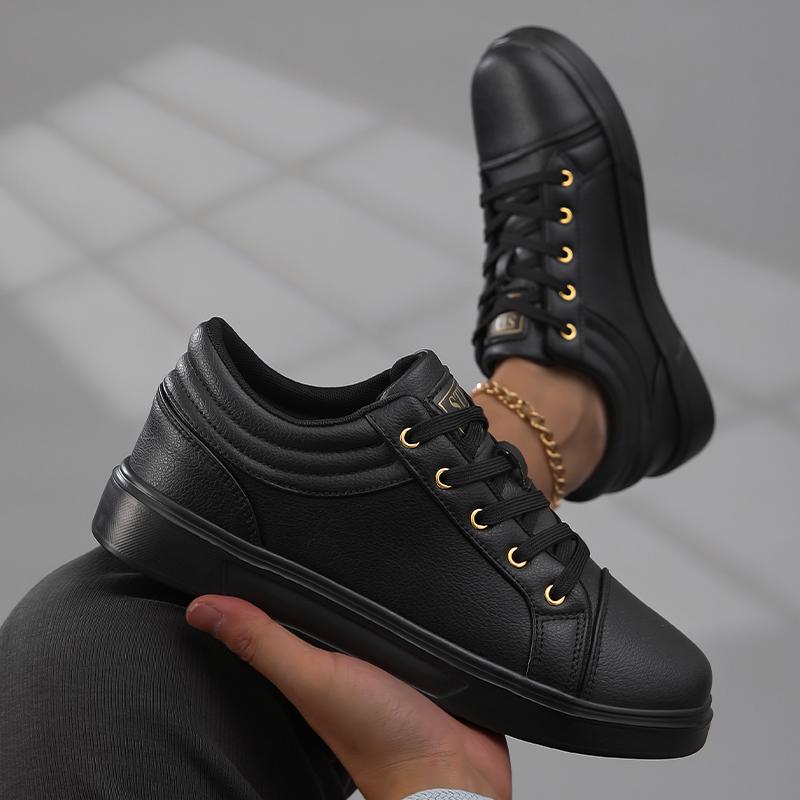 Модные мужские кожаные кроссовки на платформе, модные новые повседневные туфли, дышащая мужская обувь, нескользящая женская обувь для сноуборда, большой размер 46 чёрный
Модные мужские кожаные кроссовки на платформе, модные новые повседневные туфли, дышащая мужская обувь, нескользящая женская обувь для сноуборда, большой размер 46 чёрный