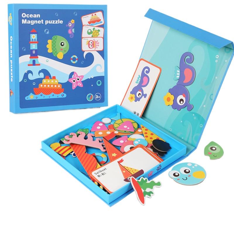 Деревянный пазл-магнитный блок, книжка-доска с карточками, смена лица, смена одежды, морская жизнь, детские 3D-пазлы, игрушки, подарки
Деревянный пазл-магнитный блок, книжка-доска с карточками, смена лица, смена одежды, морская жизнь, детские 3D-пазлы, игрушки, подарки