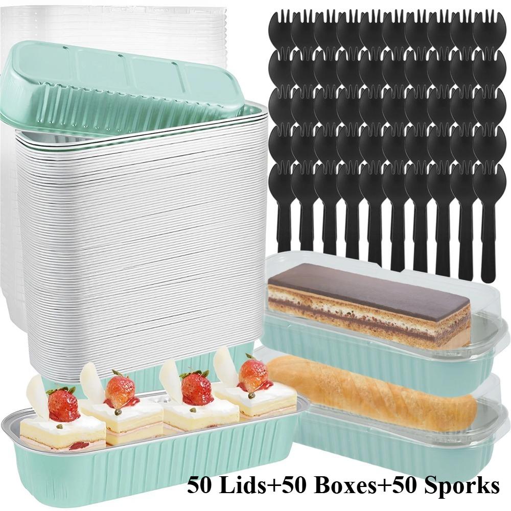150-Piece Mini Cake Pan Set, Includes 50 Lids 50 Boxes 50 Spoons, Non-Stick Foil Baking Tins for Home светло-синий
150-Piece Mini Cake Pan Set, Includes 50 Lids 50 Boxes 50 Spoons, Non-Stick Foil Baking Tins for Home светло-синий