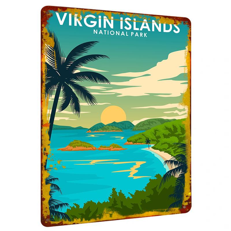 Virgin Islands National Park Retro Travel Poster Metal Wall Art Tropical Sunset Scenery Home Decor 20x30cm(7.8x11.8inch)
Virgin Islands National Park Retro Travel Poster Metal Wall Art Tropical Sunset Scenery Home Decor 20x30cm(7.8x11.8inch)