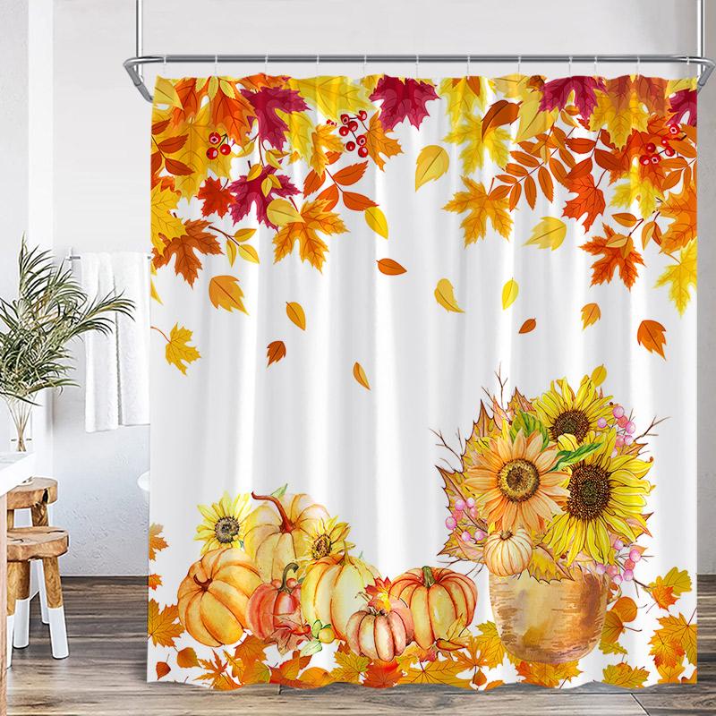 Autumn Pumpkin Shower Curtains Fall Watercolour Plant Leaves Modern Minimalist Polyester Fabric Home Bathroom Decor With Hooks W60H190(CM)-1 Pcs
Autumn Pumpkin Shower Curtains Fall Watercolour Plant Leaves Modern Minimalist Polyester Fabric Home Bathroom Decor With Hooks W60H190(CM)-1 Pcs