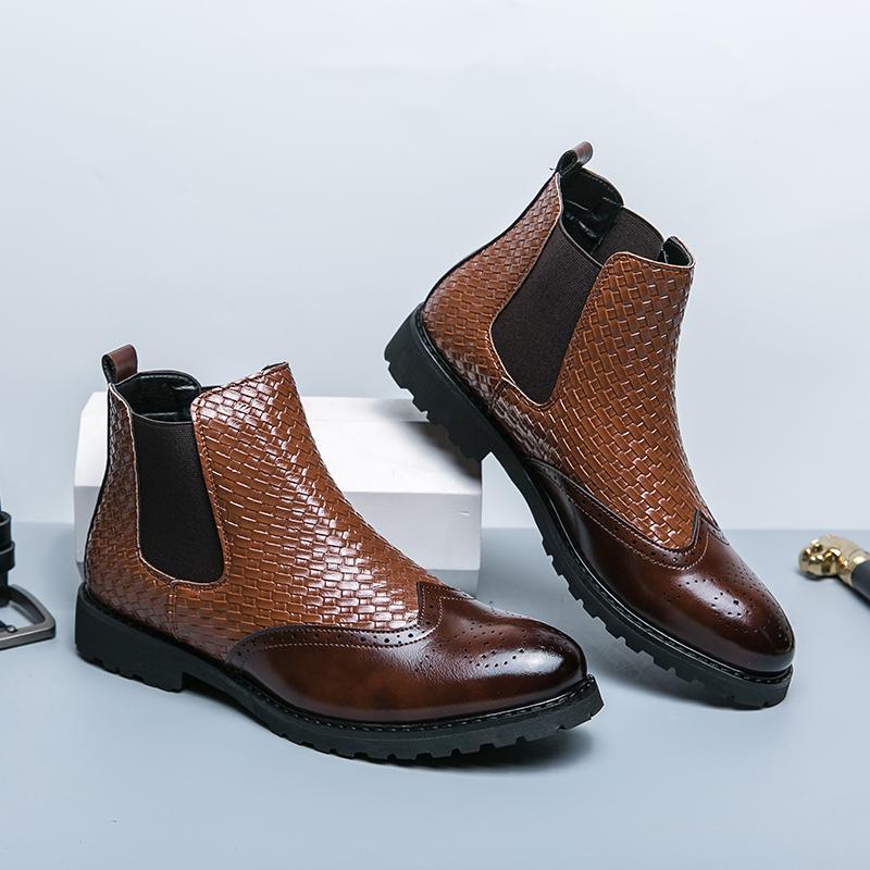 Новые модные ботильоны до середины голени с узором из плетения, модные деловые кожаные ботинки, мужские короткие ботинки, элегантные броги 46 коричневый
Новые модные ботильоны до середины голени с узором из плетения, модные деловые кожаные ботинки, мужские короткие ботинки, элегантные броги 46 коричневый
