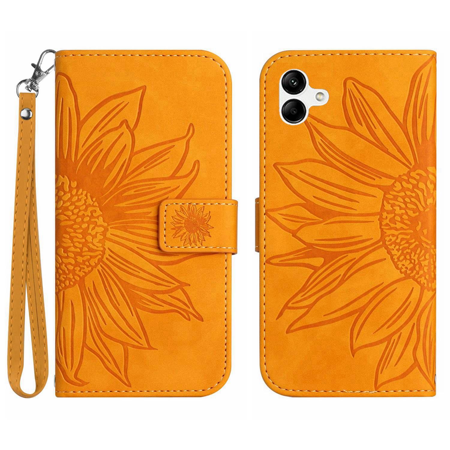 HT04 For Samsung Galaxy A06 4G Case Sunflower Leather Wallet Phone Cover with Wrist Strap Yellow
HT04 For Samsung Galaxy A06 4G Case Sunflower Leather Wallet Phone Cover with Wrist Strap Yellow