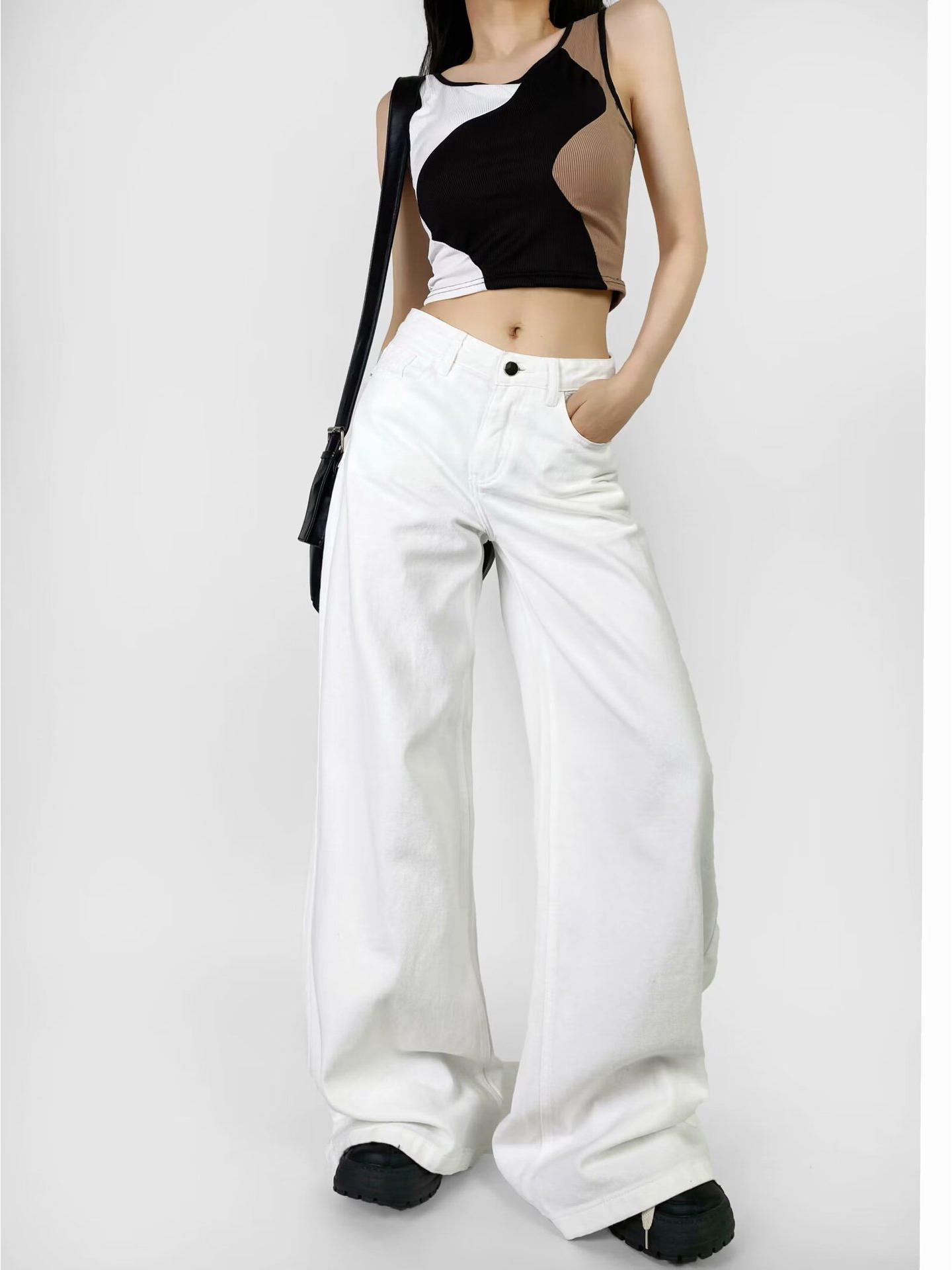 2024 Summer Spicy Girl Low-Rise Wide-Leg Jeans: Women s American Boyfriend Style, Loose Micro-Flare, Height-Enhancing Floor-Length Pants S
2024 Summer Spicy Girl Low-Rise Wide-Leg Jeans: Women s American Boyfriend Style, Loose Micro-Flare, Height-Enhancing Floor-Length Pants S
