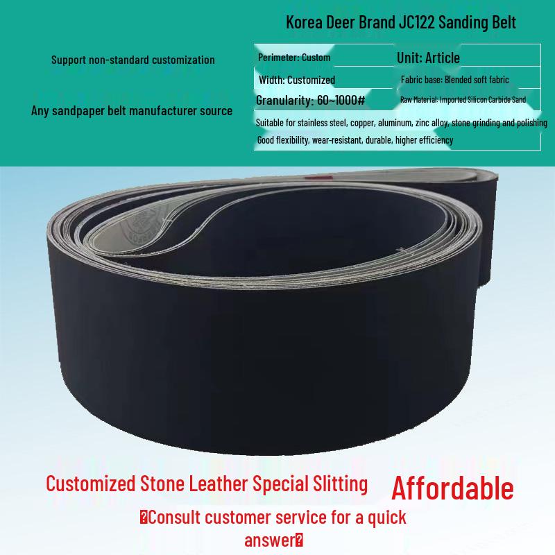 Deer Brand 915x50 Sanding Belt JC122 for Copper, Aluminum, Zinc Alloy, Stone, and Bathroom Polishing
Deer Brand 915x50 Sanding Belt JC122 for Copper, Aluminum, Zinc Alloy, Stone, and Bathroom Polishing