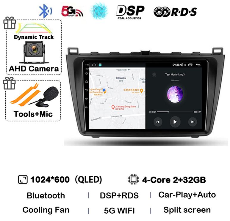 Android 14 Wireless CarPlay Auto Car Radio For Mazda 6 GH 2007 2008 2009 2010 2011 2012 Multimedia Video Player 4G WIFI GPS QLED
Android 14 Wireless CarPlay Auto Car Radio For Mazda 6 GH 2007 2008 2009 2010 2011 2012 Multimedia Video Player 4G WIFI GPS QLED