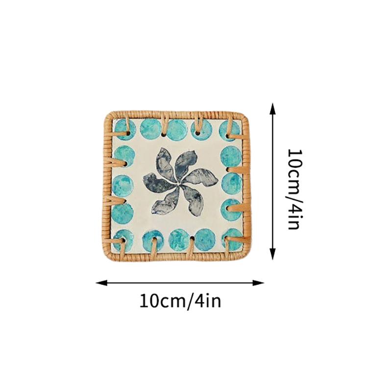 Colorful Shells Square Rattan Coaster Dining Table Protector Pad Heat Resistant Cup Mat Coffee Tea Drink Mug Placemat 10*10cm
Colorful Shells Square Rattan Coaster Dining Table Protector Pad Heat Resistant Cup Mat Coffee Tea Drink Mug Placemat 10*10cm