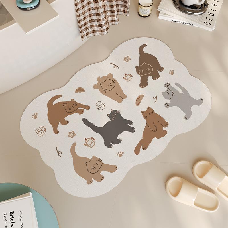 Cartoon Cat Non-Slip Bathroom Mat – Quick-Dry, Water-Absorbent Foot Mat for Toilets and Entrances 40x60cm (Diatomite)
Cartoon Cat Non-Slip Bathroom Mat – Quick-Dry, Water-Absorbent Foot Mat for Toilets and Entrances 40x60cm (Diatomite)