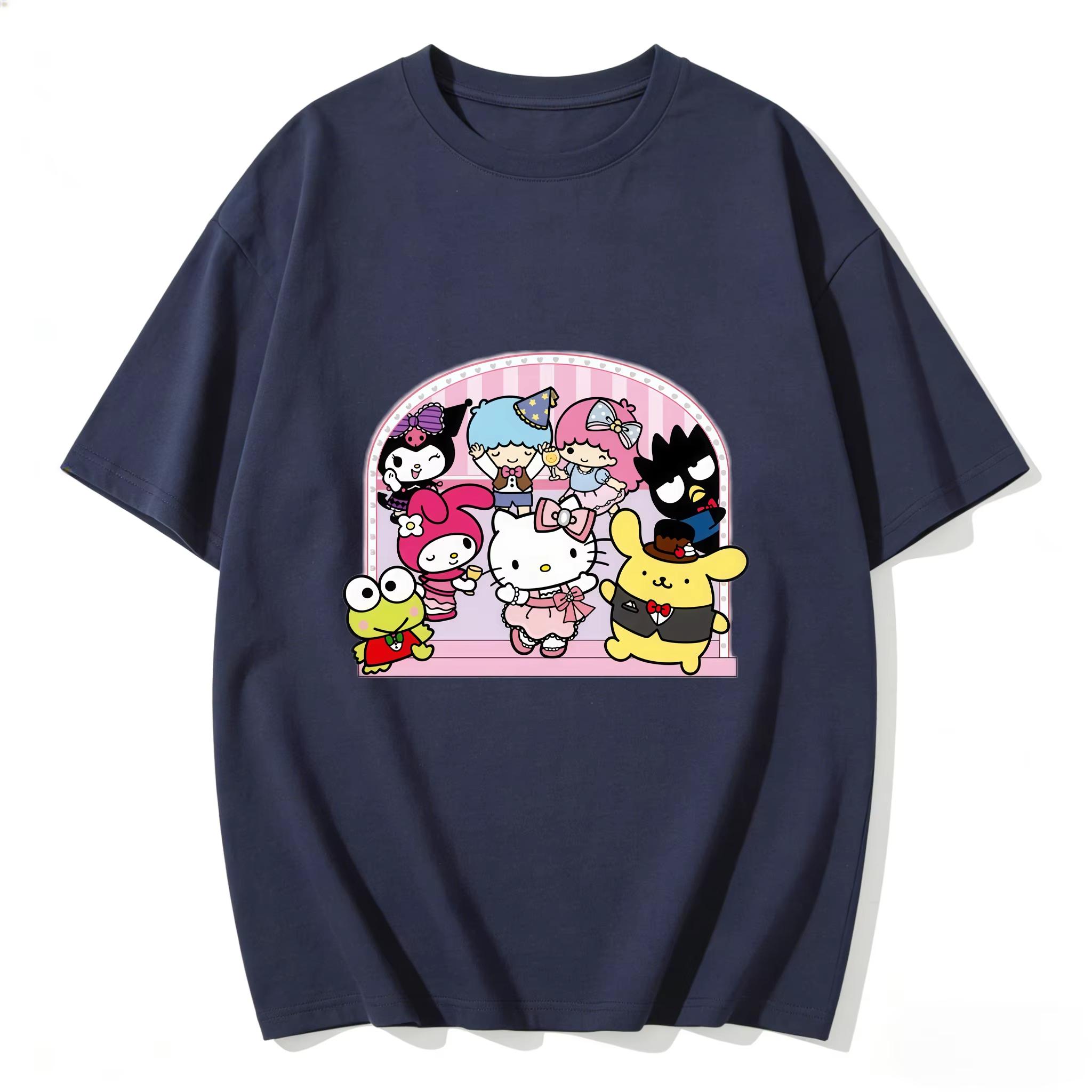 2026 New Sanrio Characters Party Cartoon Print Tshirt Family Comfortable summer loose Tshirt for Women S
2026 New Sanrio Characters Party Cartoon Print Tshirt Family Comfortable summer loose Tshirt for Women S