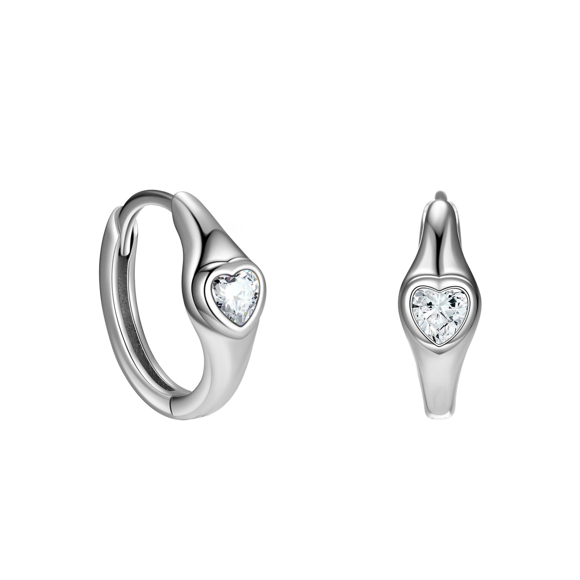 925 Sterling Silver Heart Zircon Huggie Hoop Earrings, Gold/Platinum Plated Cute Love Earring for Women, Fashion Hypoallergenic серебряный
925 Sterling Silver Heart Zircon Huggie Hoop Earrings, Gold/Platinum Plated Cute Love Earring for Women, Fashion Hypoallergenic серебряный