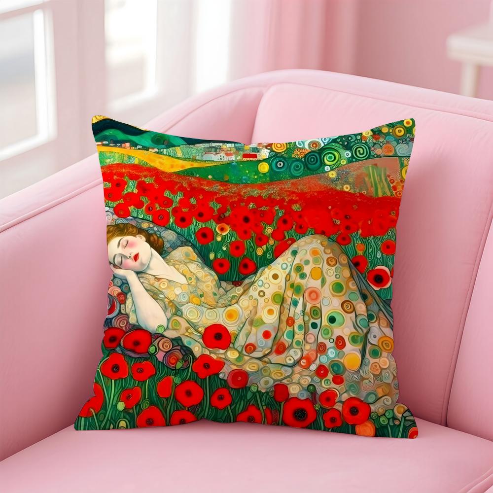 Art Gorgeous GGustav KKlimt Oil Painting Cushion Cover Pillow Case Soft Skin Friendly Fabric Comfort Concealed Zipper 30X30cm
Art Gorgeous GGustav KKlimt Oil Painting Cushion Cover Pillow Case Soft Skin Friendly Fabric Comfort Concealed Zipper 30X30cm