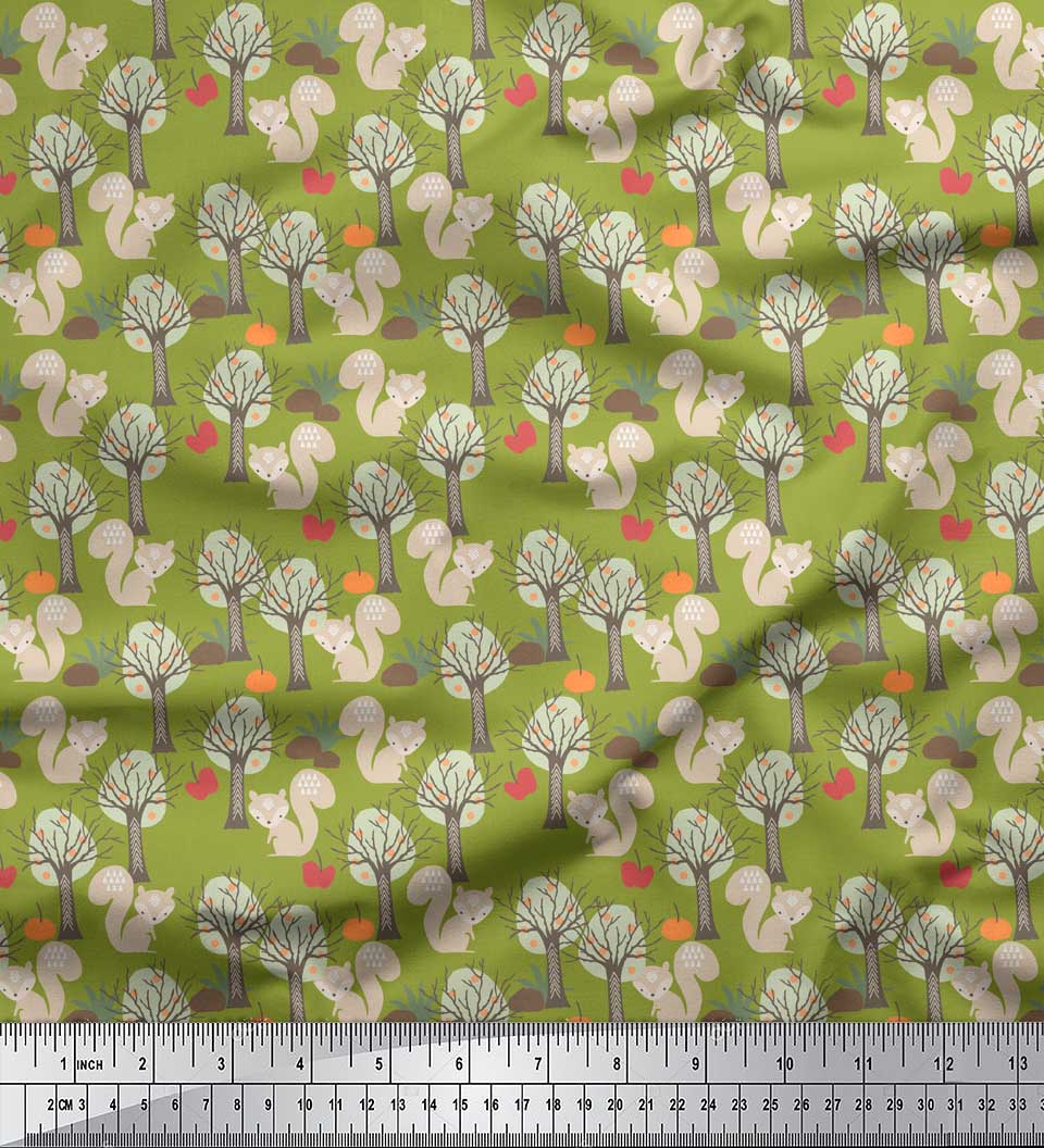 Тканина Soimoi Blue Japan Crepe Satin Тканина з принтом білки та сухого дерева 1 метр 42 дюйма 42 Inch Wide - Poly Crepe зелений
Тканина Soimoi Blue Japan Crepe Satin Тканина з принтом білки та сухого дерева 1 метр 42 дюйма 42 Inch Wide - Poly Crepe зелений