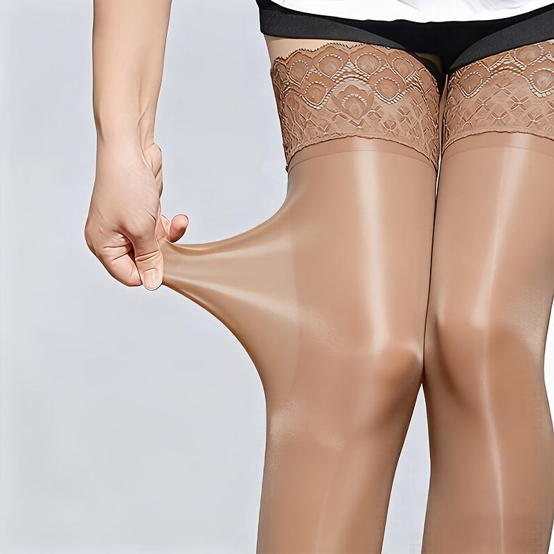 1-Pair Women S Over-The-Knee Socks Glossy Smooth Solid Color Lace Trim Sexy Thigh-High Stockings Silicone Anti-Slip Long Socks One Size
1-Pair Women S Over-The-Knee Socks Glossy Smooth Solid Color Lace Trim Sexy Thigh-High Stockings Silicone Anti-Slip Long Socks One Size
