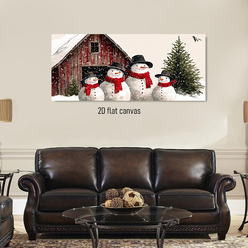 1pcs Winter Snow Landscape Decoration Painting Warm Christmas Snowman Family Canvas Painting Living Room Entrance New Year Decor 50x100cm No Frame
1pcs Winter Snow Landscape Decoration Painting Warm Christmas Snowman Family Canvas Painting Living Room Entrance New Year Decor 50x100cm No Frame