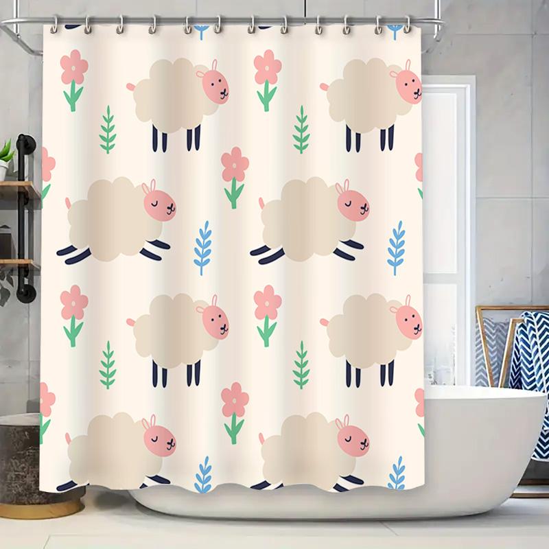 Cute Sheep Shower Curtain Decor Animal Print Waterproof Fabric Bathroom Accessories Set For Home Decoration W60H190(CM)-1 Pcs
Cute Sheep Shower Curtain Decor Animal Print Waterproof Fabric Bathroom Accessories Set For Home Decoration W60H190(CM)-1 Pcs