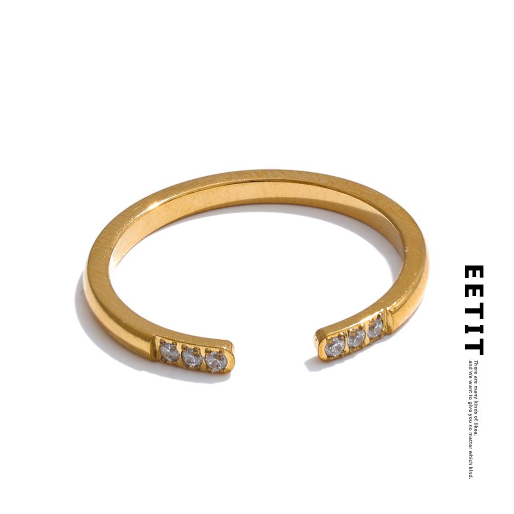 Eetit Arrivals 316L Adjustable Stainless Steel Zirconia Open Thin Ring Gold & Platinum Plated Fashion Finger Jewelry Gift 7 срібний
Eetit Arrivals 316L Adjustable Stainless Steel Zirconia Open Thin Ring Gold & Platinum Plated Fashion Finger Jewelry Gift 7 срібний