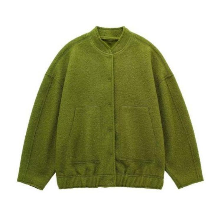 Solid Color Baseball Jacket Autumn Winter Women Coat Casual Long Sleeve Hidden Buttons Big Pockets Stand Collar S зелёный
Solid Color Baseball Jacket Autumn Winter Women Coat Casual Long Sleeve Hidden Buttons Big Pockets Stand Collar S зелёный