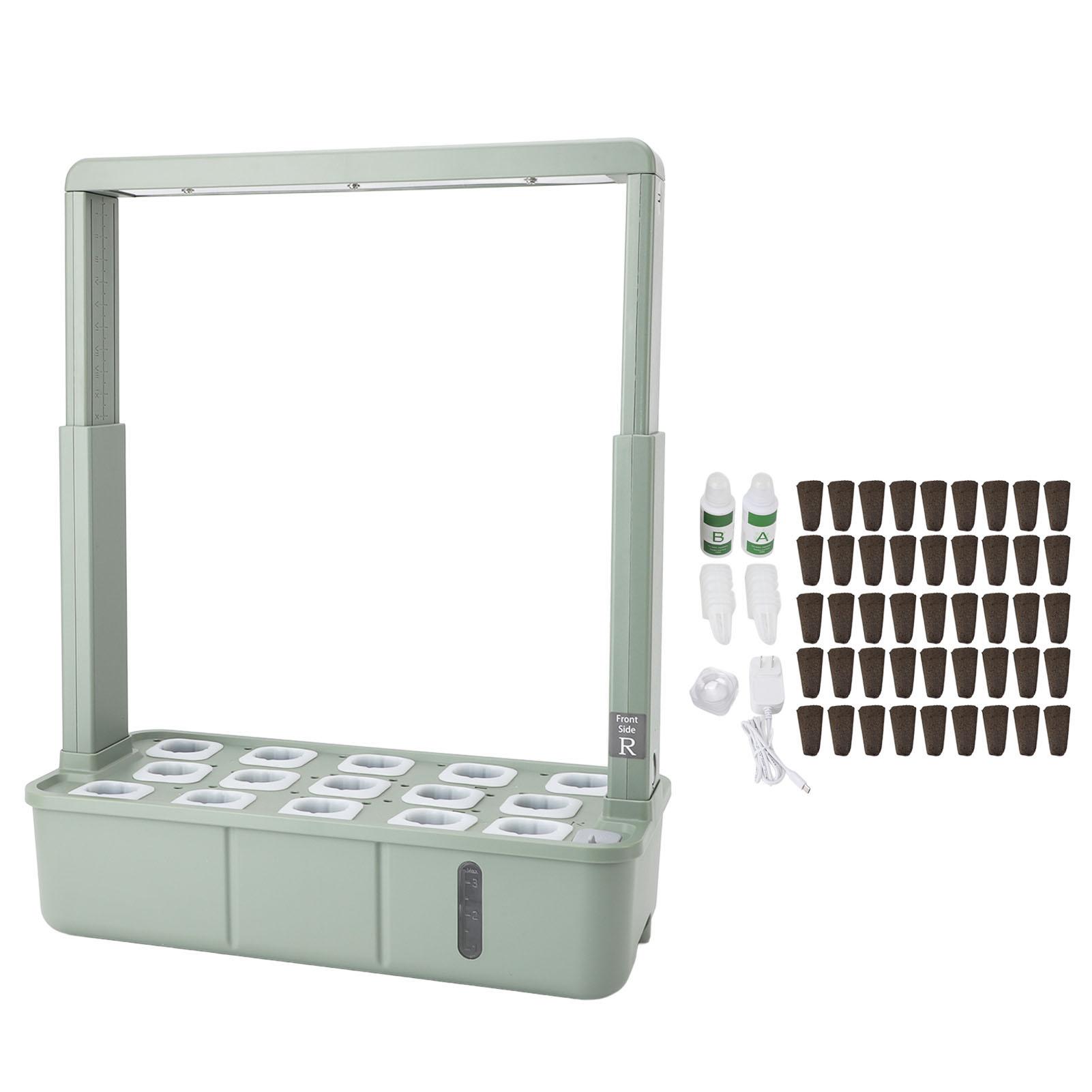 Система выращивания на гидропонике для внутреннего сада, 15 стручков, гидропонная плантация, со светодиодным освещением для выращивания растений 
Система выращивания на гидропонике для внутреннего сада, 15 стручков, гидропонная плантация, со светодиодным освещением для выращивания растений