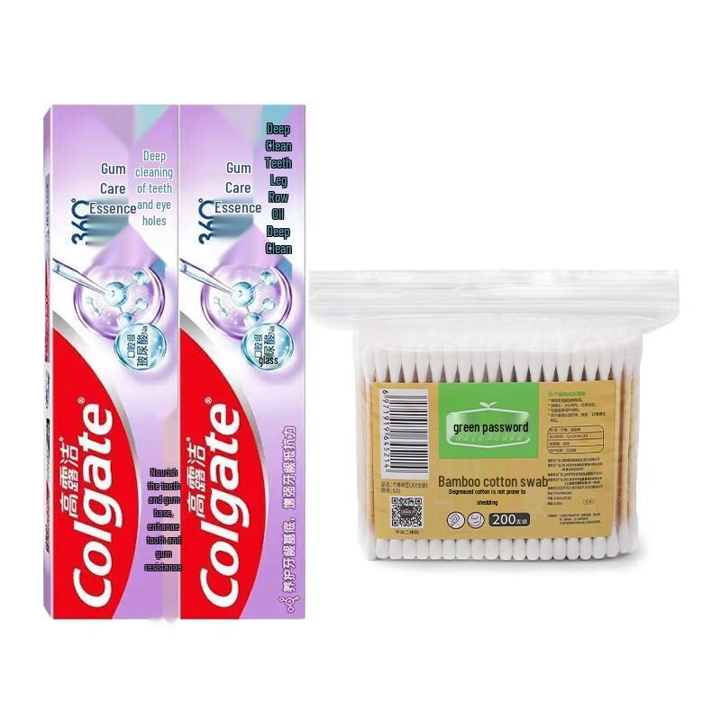 Colgate 360 Gum Care Toothpaste & Bamboo Cotton Swabs Bundle
Colgate 360 Gum Care Toothpaste & Bamboo Cotton Swabs Bundle