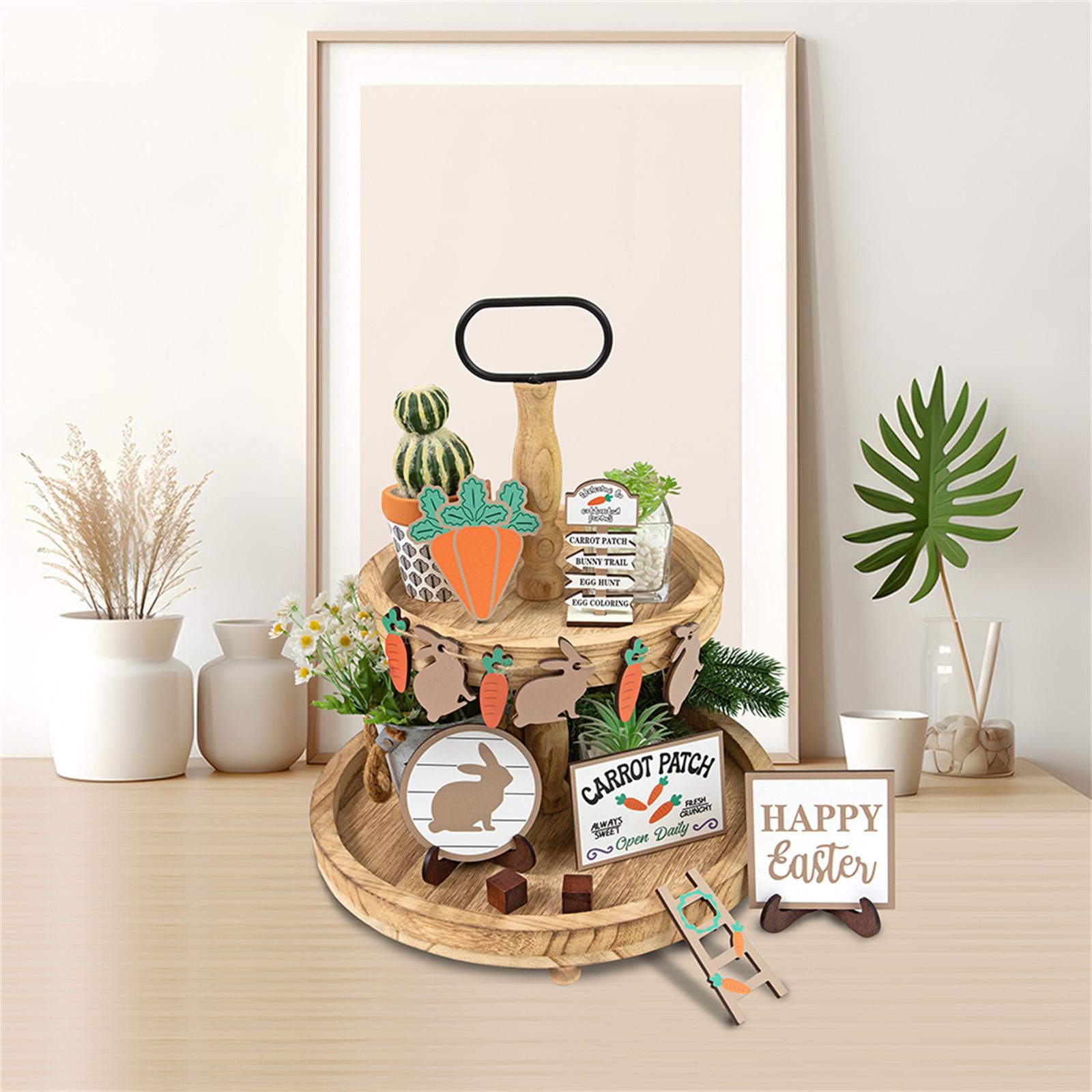 1 Set Easter Wooden Tiered Tray Ornaments Rustic Home Decor Crafts Table Top Decorations Holiday Party Decoration
1 Set Easter Wooden Tiered Tray Ornaments Rustic Home Decor Crafts Table Top Decorations Holiday Party Decoration