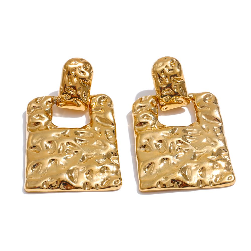 Yhpup Trendy Stainless Steel Metal Rectangle Hammer Drop Earrings Tarnish Resistant Texture Attractive Statement Jewelry Gift
Yhpup Trendy Stainless Steel Metal Rectangle Hammer Drop Earrings Tarnish Resistant Texture Attractive Statement Jewelry Gift