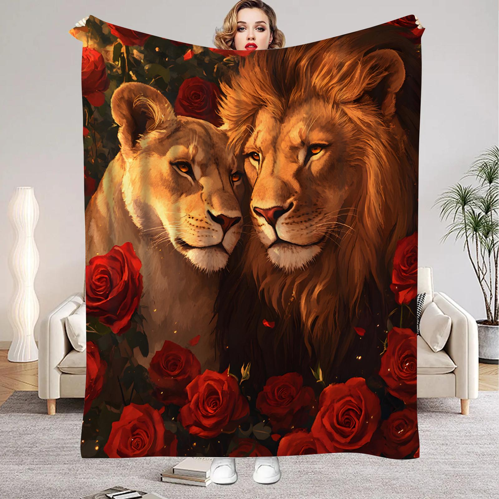 1Pc Digital Printed Red RoseLion Flannel Blanket Mattress Cover Blanket for Family BedsSofasOfficesOutdoor Camping 75x100cm (30x40inch)
1Pc Digital Printed Red RoseLion Flannel Blanket Mattress Cover Blanket for Family BedsSofasOfficesOutdoor Camping 75x100cm (30x40inch)