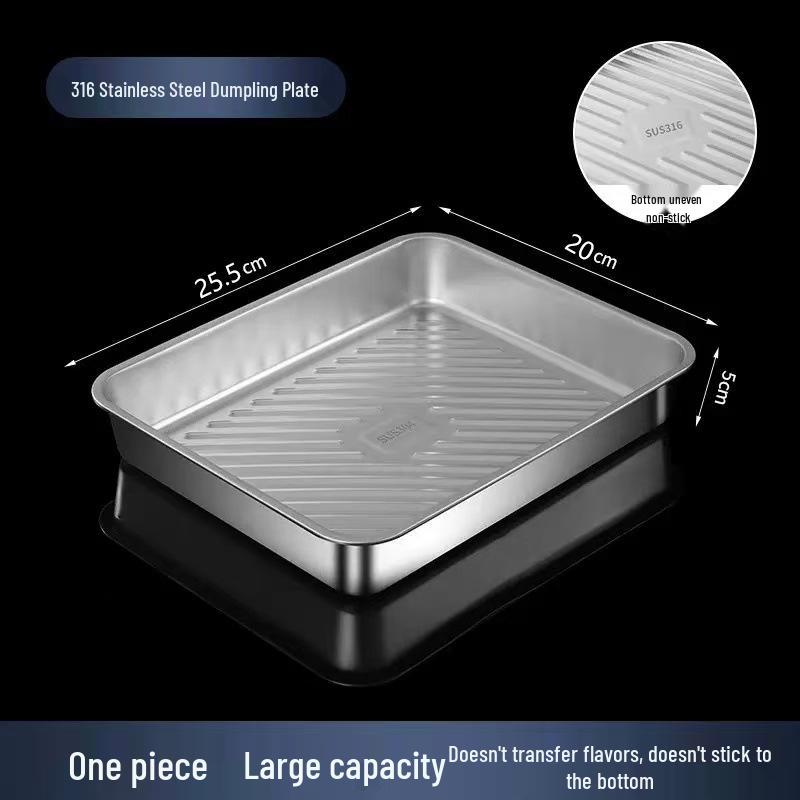 Stainless Steel Rectangular Non-Stick Dumpling Storage Box with Lid
Stainless Steel Rectangular Non-Stick Dumpling Storage Box with Lid