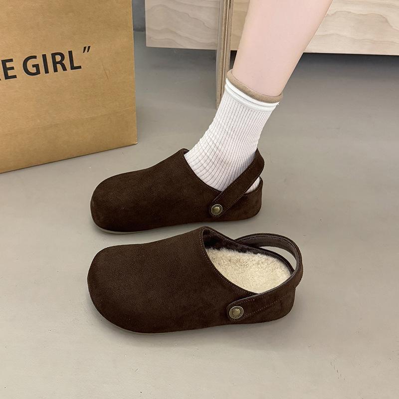 Thick-soled heightening women s autumn new outer wear small shoes with fleece bag head and half slippers 35 коричневый
Thick-soled heightening women s autumn new outer wear small shoes with fleece bag head and half slippers 35 коричневый