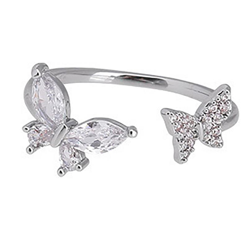 ‘Shiny Cute Crystal Butterfly Zircon Rings For Women Girls Korean Minimalist Wedding Ring Adjustable Silver Color Ring Jewelry
‘Shiny Cute Crystal Butterfly Zircon Rings For Women Girls Korean Minimalist Wedding Ring Adjustable Silver Color Ring Jewelry