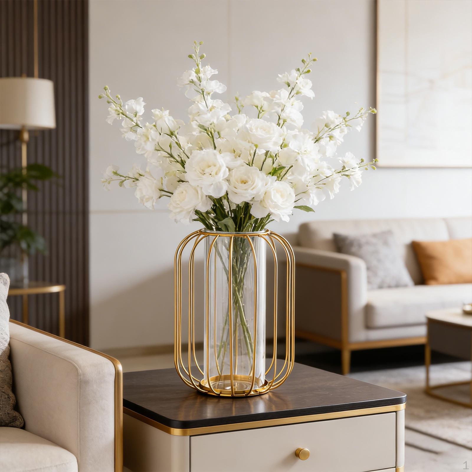 A Sturdy And Elegant Decorative Vase Made of Glass Metal, Ideal As Centerpiece for Flowers, Style C
A Sturdy And Elegant Decorative Vase Made of Glass Metal, Ideal As Centerpiece for Flowers, Style C