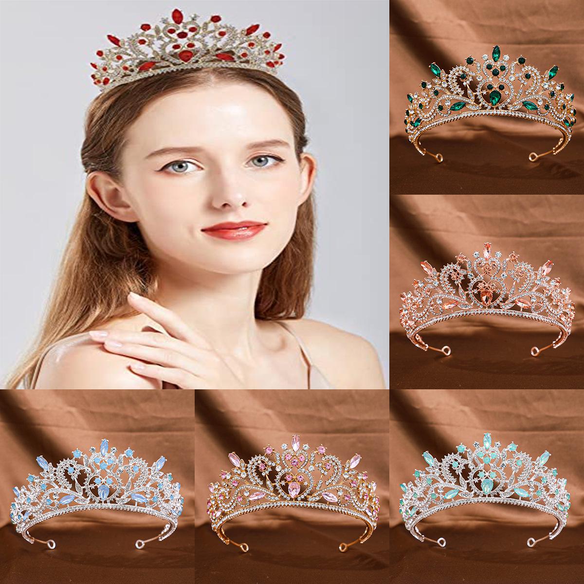 European & American Baroque Bridal Tiara: Rhinestone Crown Hairband for Wedding & Anniversary
European & American Baroque Bridal Tiara: Rhinestone Crown Hairband for Wedding & Anniversary