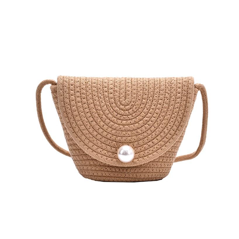 Korean Pearl Mini Crossbody Bag: Stylish Cotton Rope Shell Design for Girls світло-коричневого кольору
Korean Pearl Mini Crossbody Bag: Stylish Cotton Rope Shell Design for Girls світло-коричневого кольору