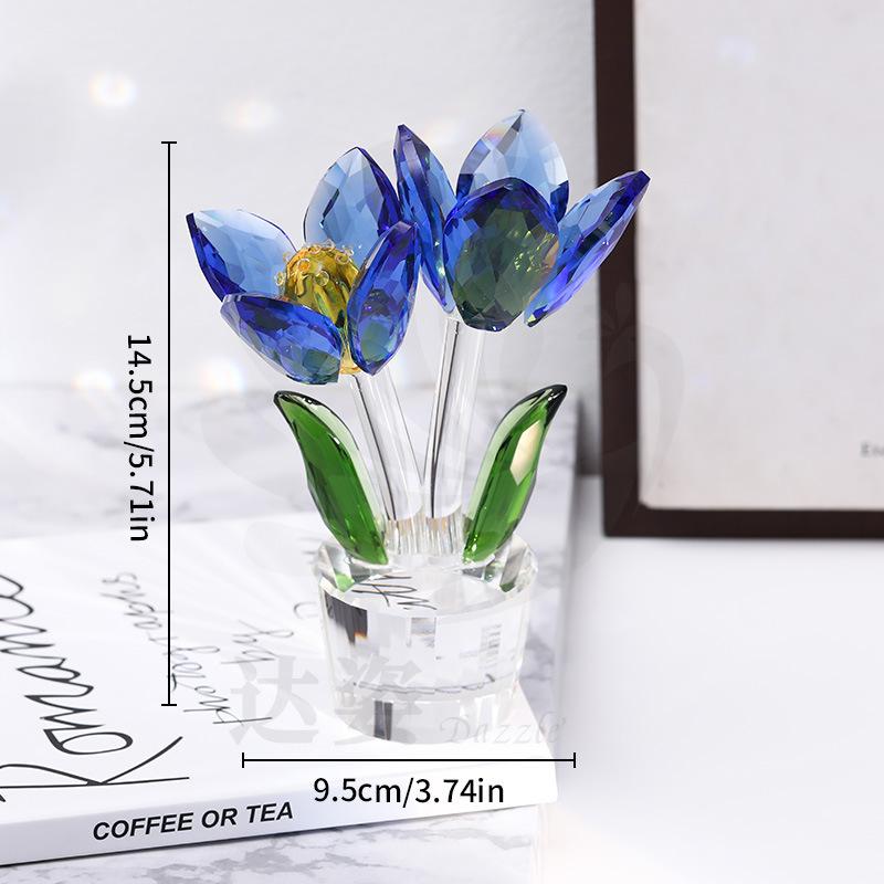 Crystal tulip ornament wholesale, home decoration jewelry gift-giving products, creative crystal handicrafts blue tulip
Crystal tulip ornament wholesale, home decoration jewelry gift-giving products, creative crystal handicrafts blue tulip