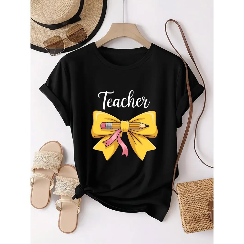 Yellow Bow and Pencil Pattern Fun Teacher Theme Pattern Printing Casual Daily Round Neck Sleeved Spicy 3XL
Yellow Bow and Pencil Pattern Fun Teacher Theme Pattern Printing Casual Daily Round Neck Sleeved Spicy 3XL