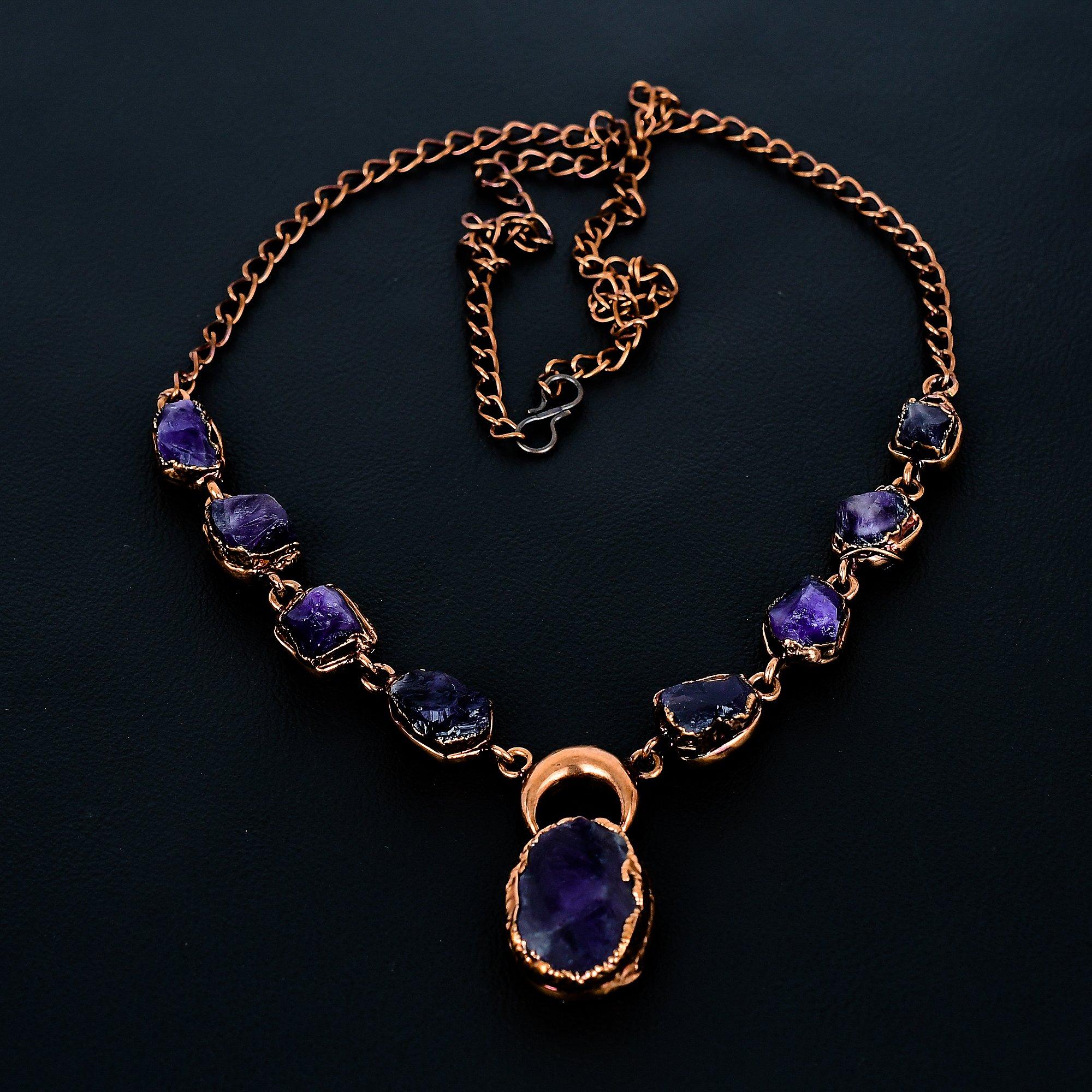 Аметист Ручной Работы Последний Дизайн Ювелирное Ожерелье, Медное Гальванопластическое Ожерелье с Драгоценным Камнем, Подарок для Матери
Аметист Ручной Работы Последний Дизайн Ювелирное Ожерелье, Медное Гальванопластическое Ожерелье с Драгоценным Камнем, Подарок для Матери