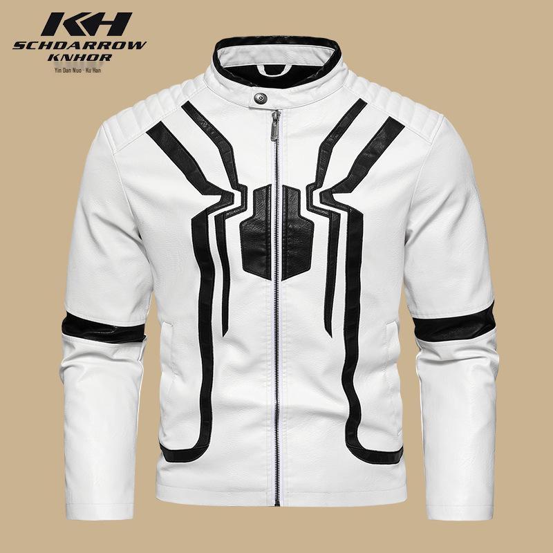New Men s Black and White PU Leather Motorcycle Jacket with Artistic Embroidery and Color Blocking XXXL білий
New Men s Black and White PU Leather Motorcycle Jacket with Artistic Embroidery and Color Blocking XXXL білий