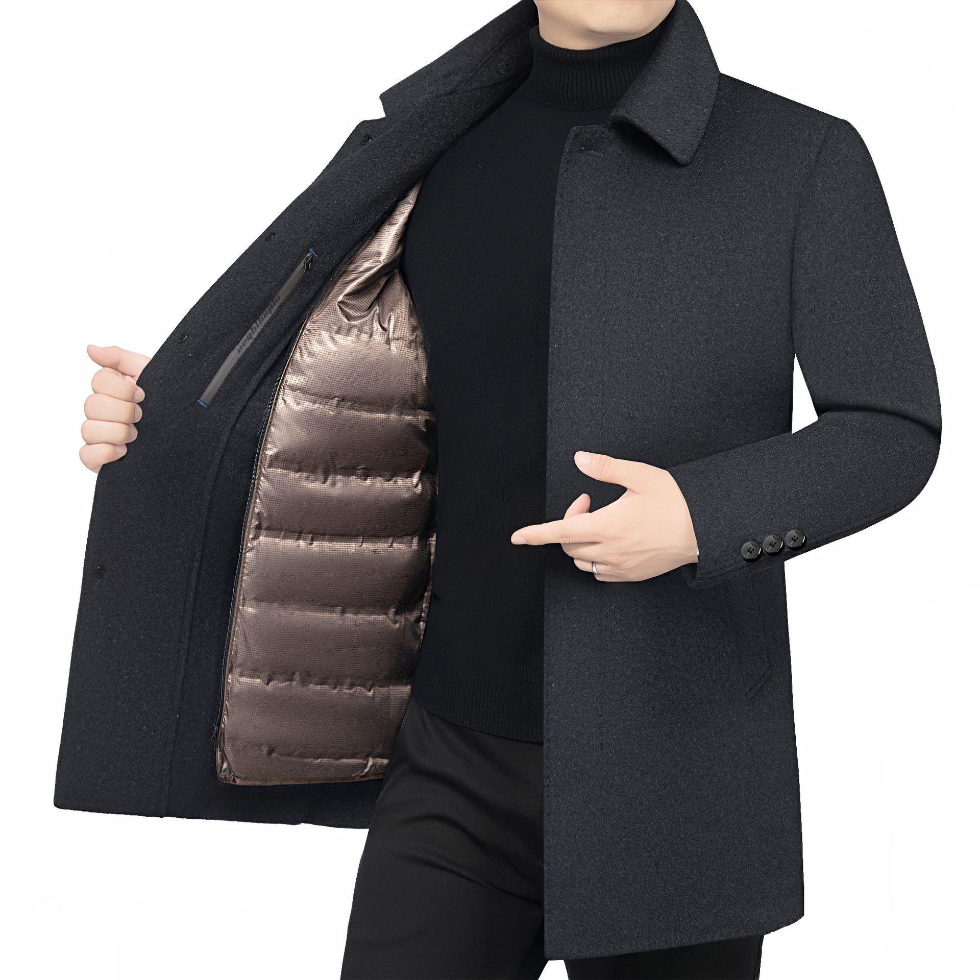 Men s 2025 A/W Reversible Wool Coat with Detachable Duck Down Liner M (100-120 jin) сірий колір
Men s 2025 A/W Reversible Wool Coat with Detachable Duck Down Liner M (100-120 jin) сірий колір