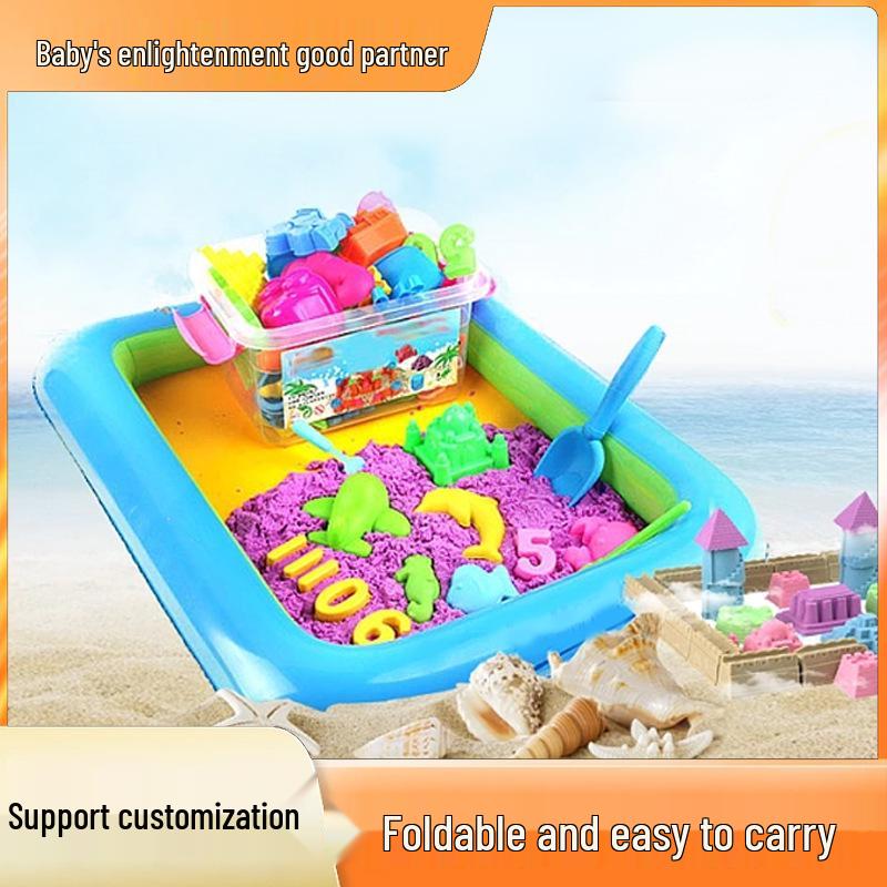 PVC Inflatable Sandbox for Kids - Folding Portable Plastic Tray with Fishing Pool and Space for Sand Play. 60cm x 45cm Square, Sample Inspection
PVC Inflatable Sandbox for Kids - Folding Portable Plastic Tray with Fishing Pool and Space for Sand Play. 60cm x 45cm Square, Sample Inspection
