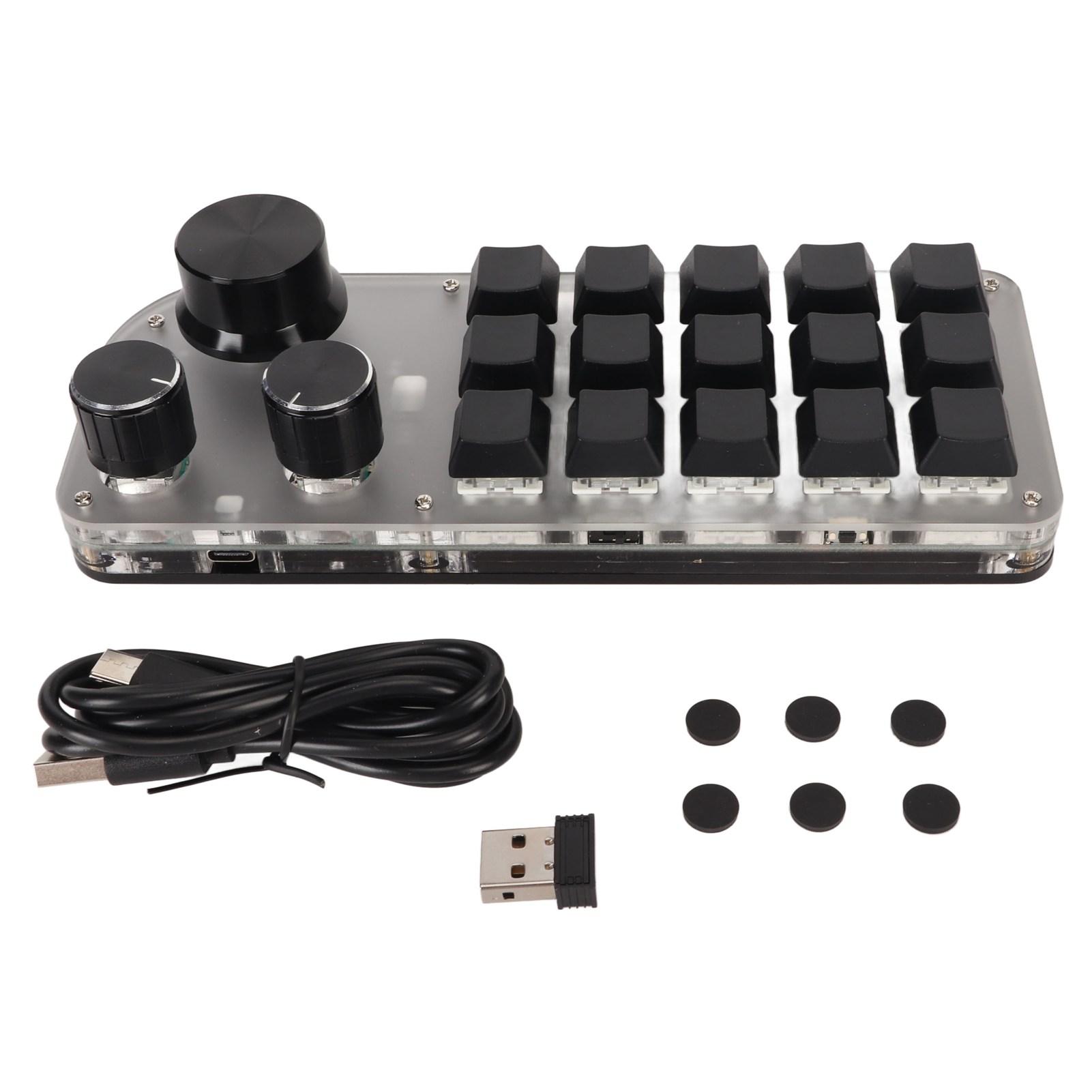 USB Mini 15-клавишная клавиатура с 3 ручками Type C Проводная Bluetooth 2.4G Беспроводная Три режима подключения DIY
USB Mini 15-клавишная клавиатура с 3 ручками Type C Проводная Bluetooth 2.4G Беспроводная Три режима подключения DIY
